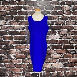 Miss Cristina Dress Cobalt Blue Sleeveless Midi Size 3XL